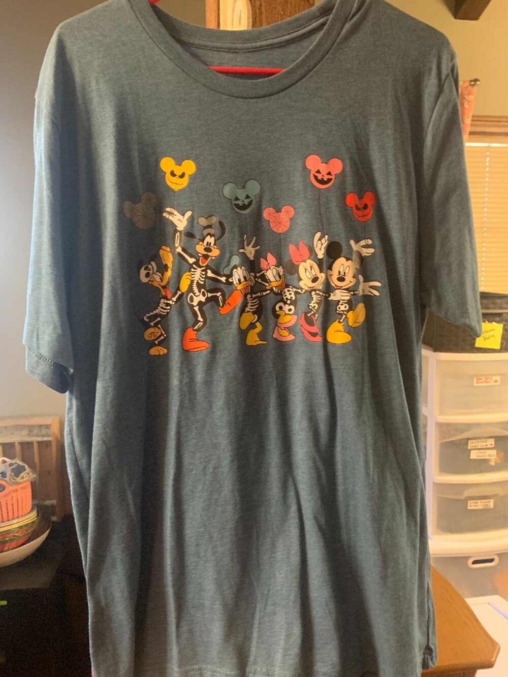 Disney Character Blue Halloween Adult Unisex Graphic Short Sleeve T shirt